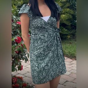 Forever21 Green Wrap Dress